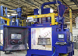 單工位干式機(jī)械手噴丸機(jī)